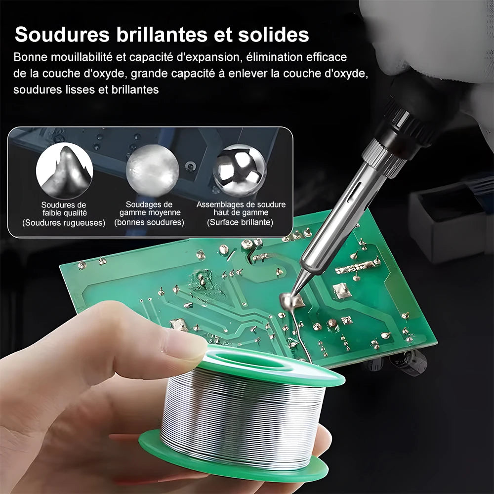 Fil de Soudure Sans Plomb HAOXPNG – Alliage Sn99.3% Cu0.7% (20g/50g)