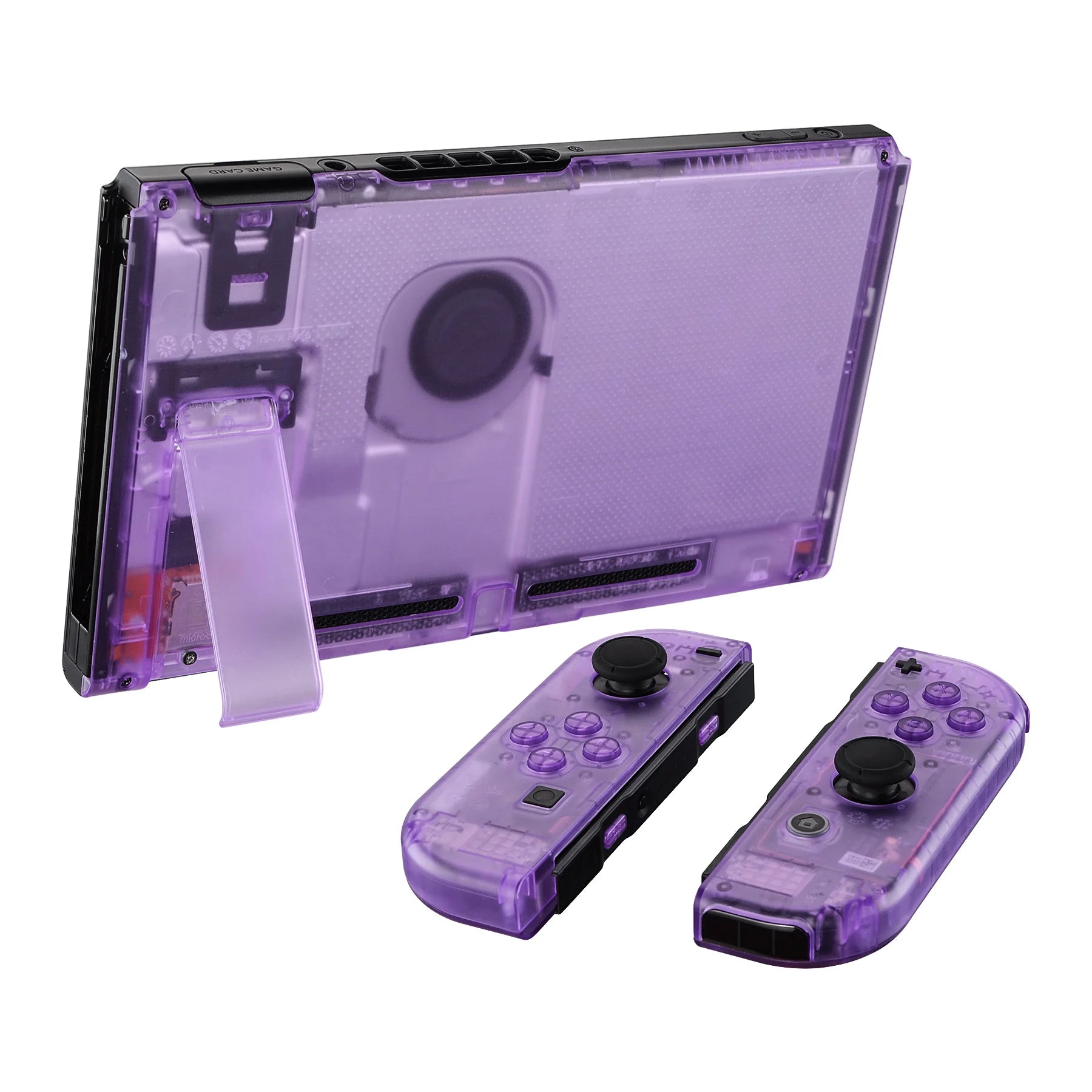 Coque Complète Transparente eXtremeRate pour Nintendo Switch + Boutons – Kit Customisation Joy-Con & Console