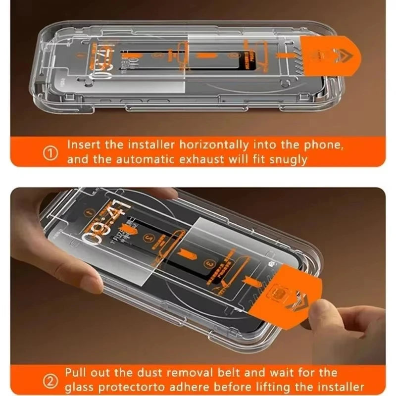 Protecteur d’Écran Iphone Series- Verre Trempé Anti Espion – Installation Facile avec Cadre Auto-Alignement