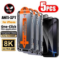 Protecteur d’Écran Iphone Series- Verre Trempé Anti Espion – Installation Facile avec Cadre Auto-Alignement