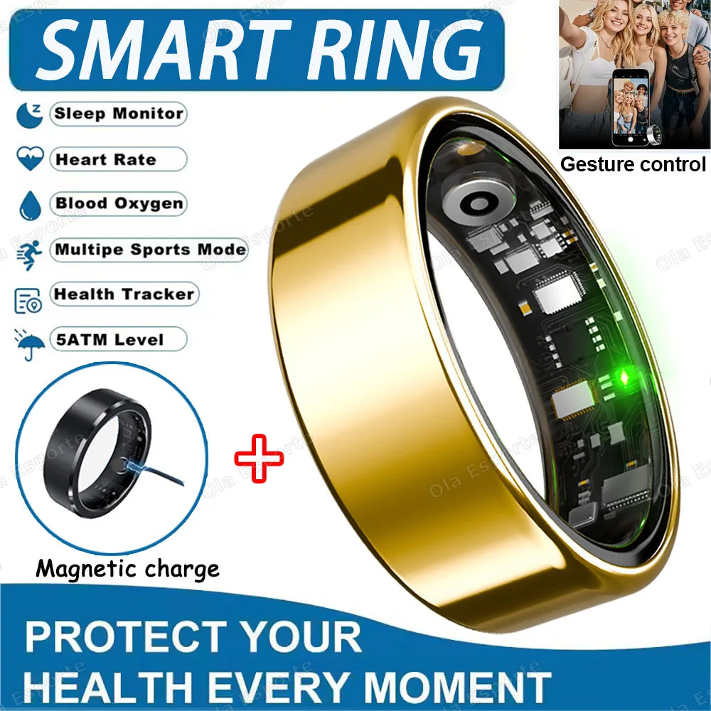 Smart Ring Connectée Santé – Suivi Sommeil, Fréquence Cardiaque & Activité | Compatible Android & iOS