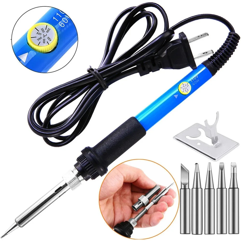 Kit Fer à Souder 60W – Ensemble Complet pour Travaux d'Électronique et de Bricolage