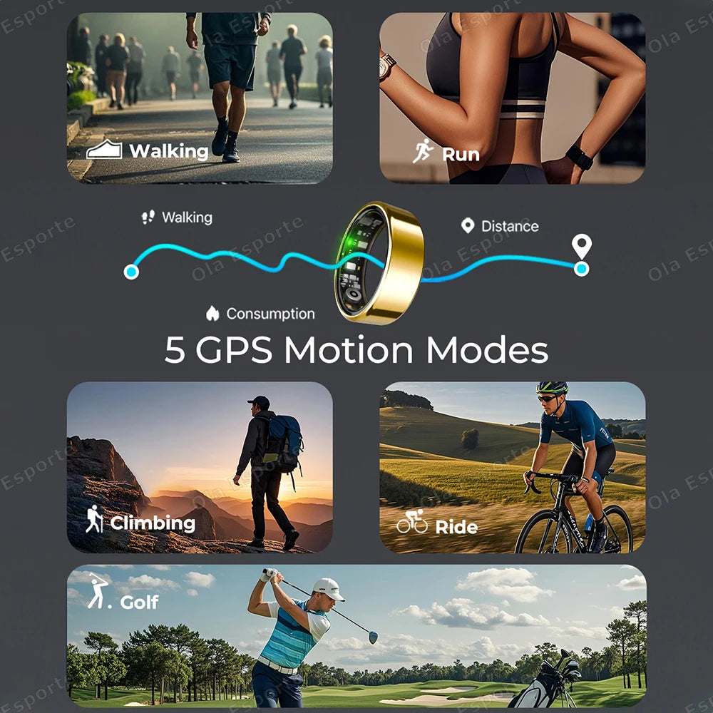 Smart Ring Connectée Santé – Suivi Sommeil, Fréquence Cardiaque & Activité | Compatible Android & iOS