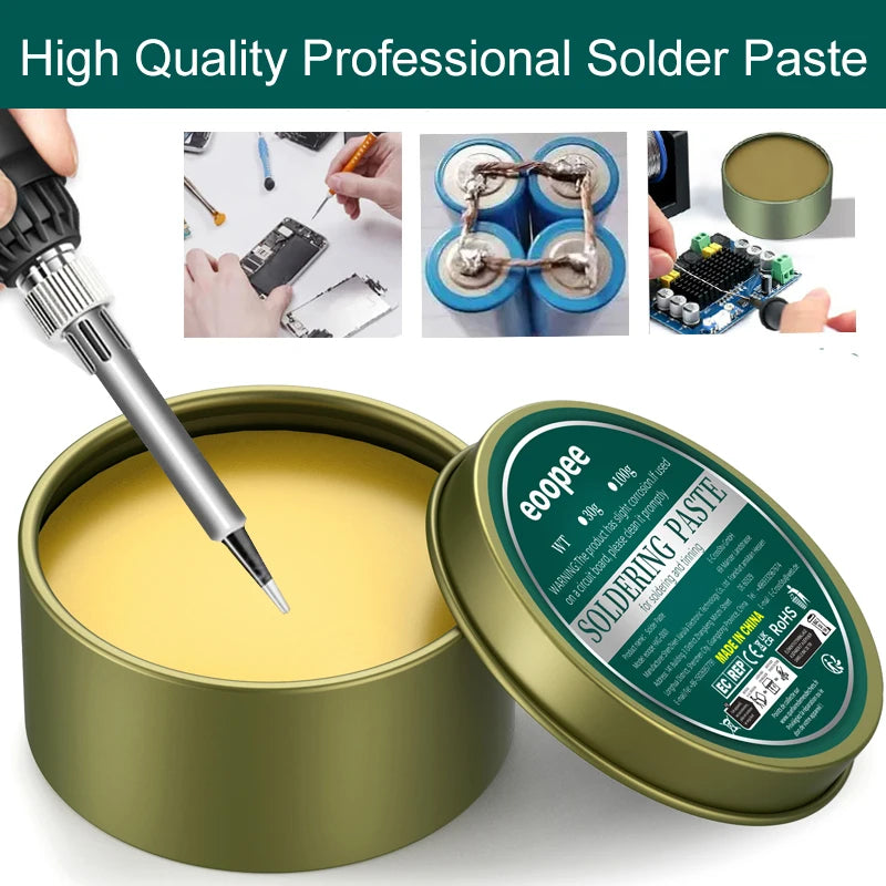 Pâte à Souder (Flux) eoopee – Sans Plomb, Haute Performance (10g/30g/100g)