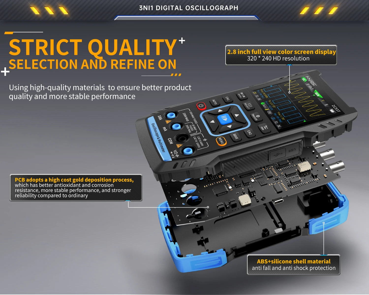 🔬 Oscilloscope Numérique Portable 2 Canaux