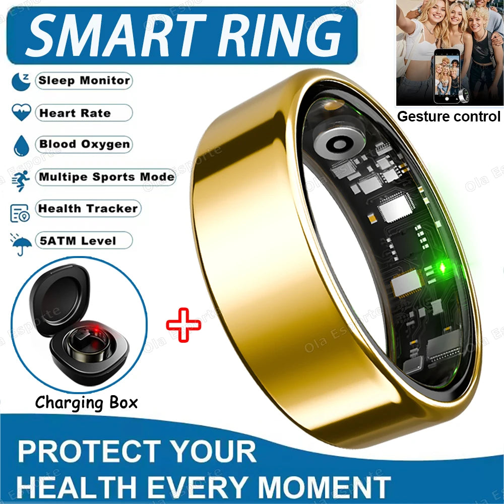 Smart Ring Connectée Santé – Suivi Sommeil, Fréquence Cardiaque & Activité | Compatible Android & iOS
