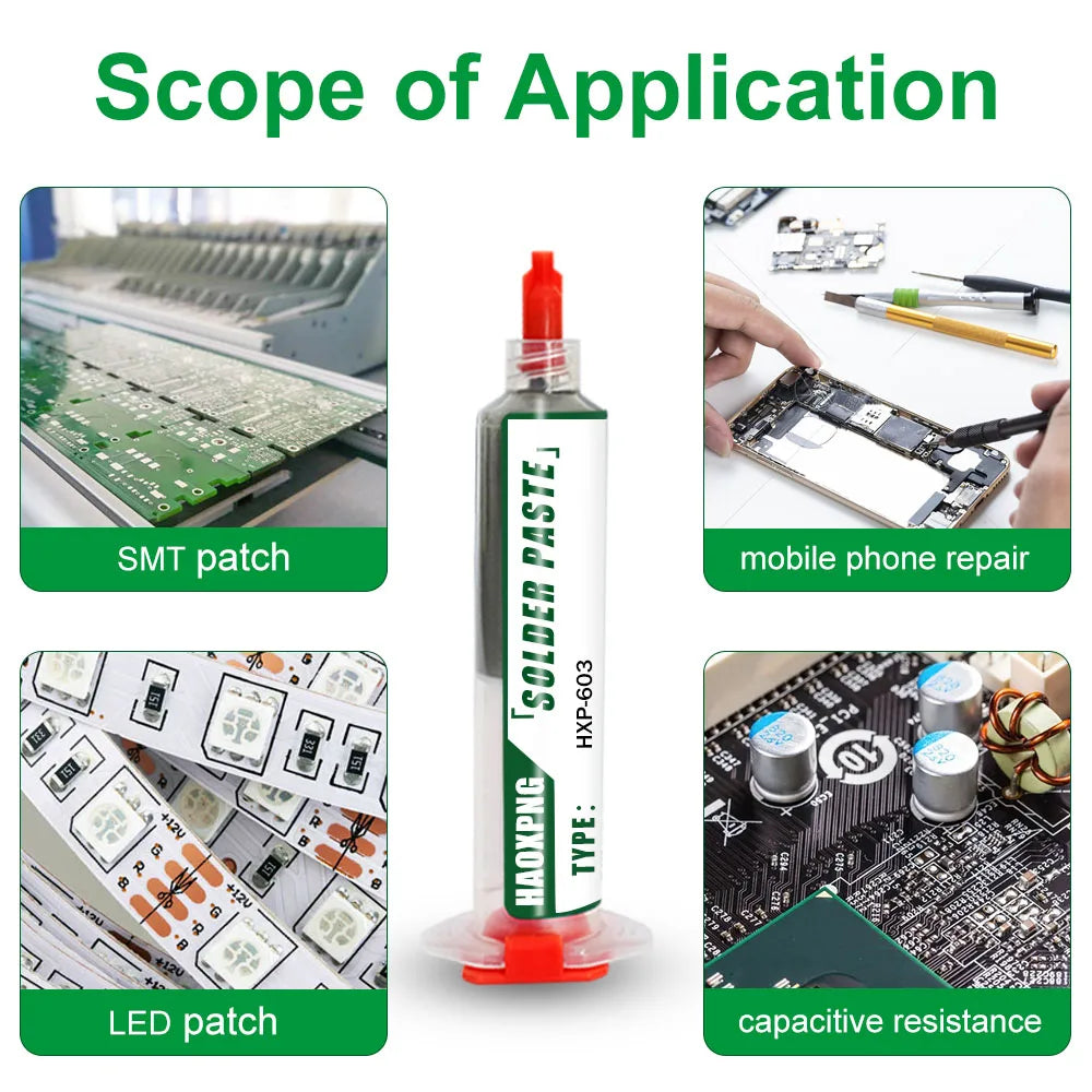Pâte à Braser HAOXPNG - Haute Qualité pour Réparation SMD et LED