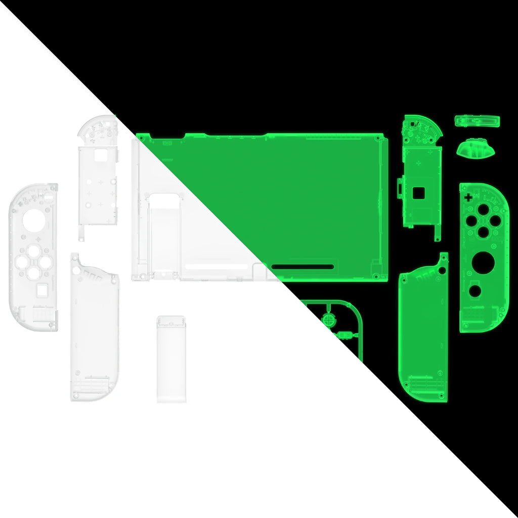 Coque Complète Transparente eXtremeRate pour Nintendo Switch + Boutons – Kit Customisation Joy-Con & Console