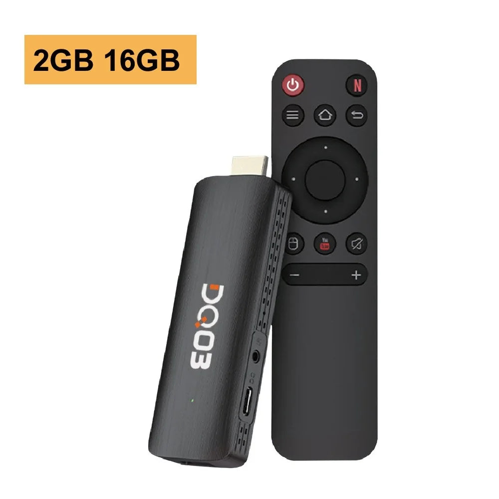 Mini TV Stick Android 10 – 4K@60fps HDR10+ avec Dual WiFi 2.4G/5.8G, 2GB RAM 16GB ROM, Streaming Portable Smart TV Box