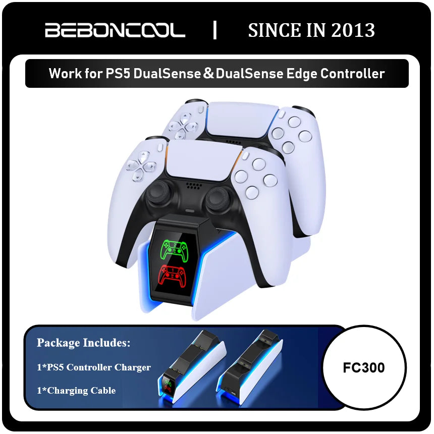 Station de Charge Rapide PS5 – Double Manette avec Indicateur LED 🎮