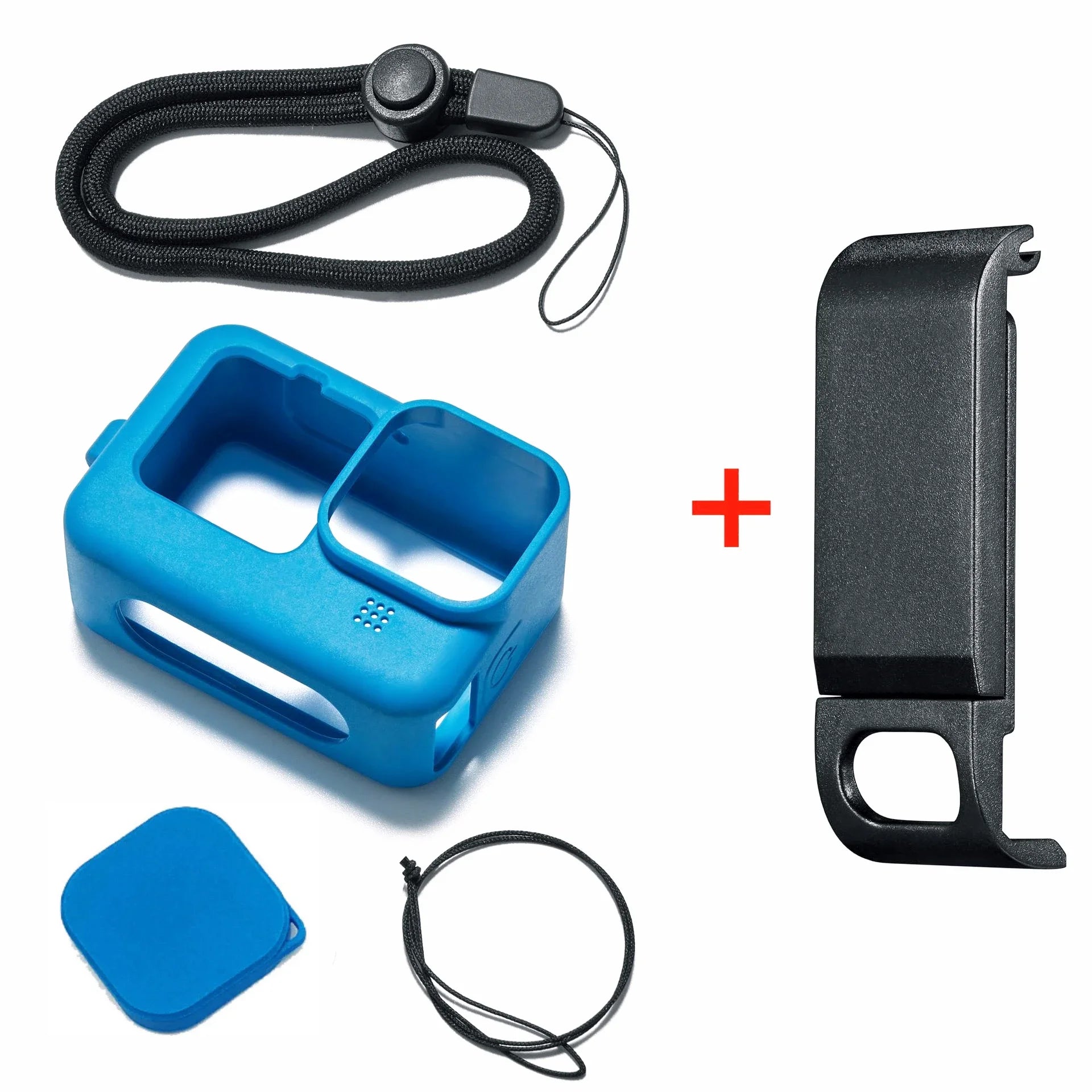 Coque Silicone + Verre Trempé 9H pour GoPro Hero 9 / 10 / 11 / 12 / 13 – Protection Complète avec Dragonne