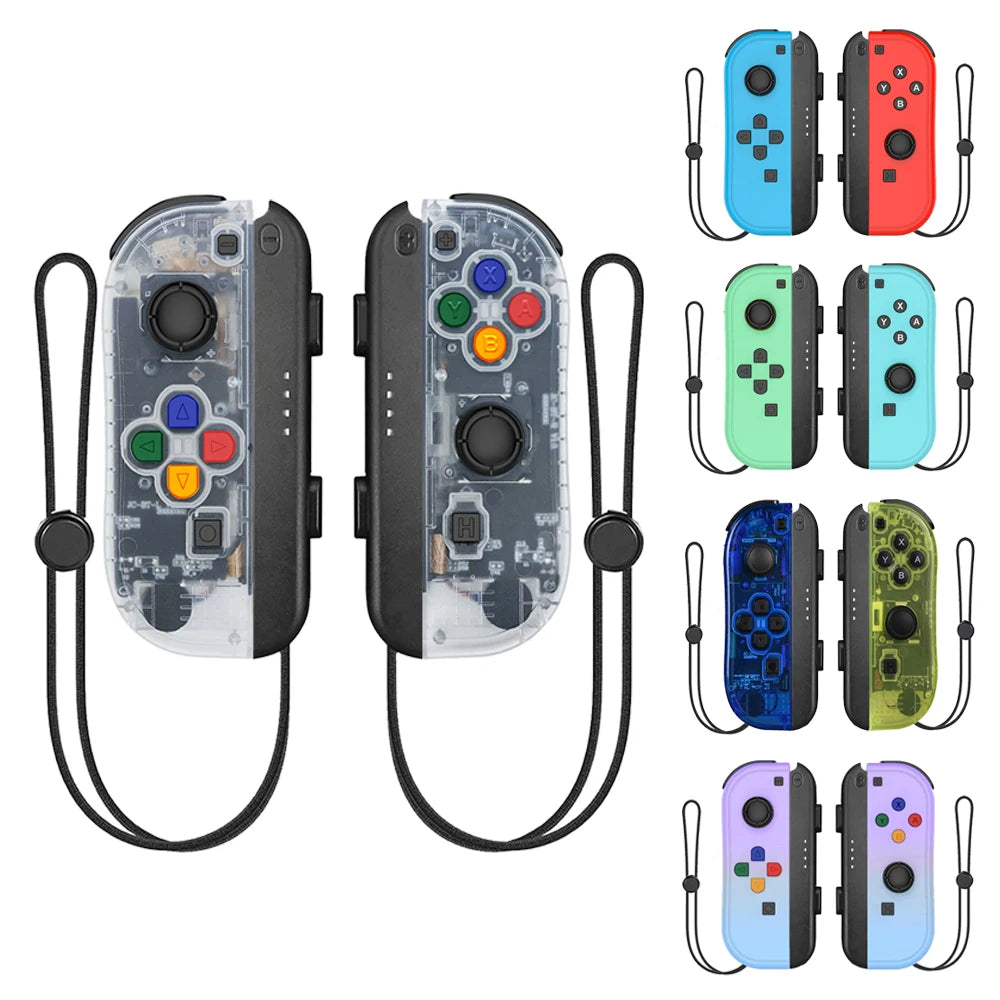 Manettes Joy-Con Bluetooth Sans Fil pour Nintendo Switch / OLED / Lite – Vibration, Turbo & Wake-Up