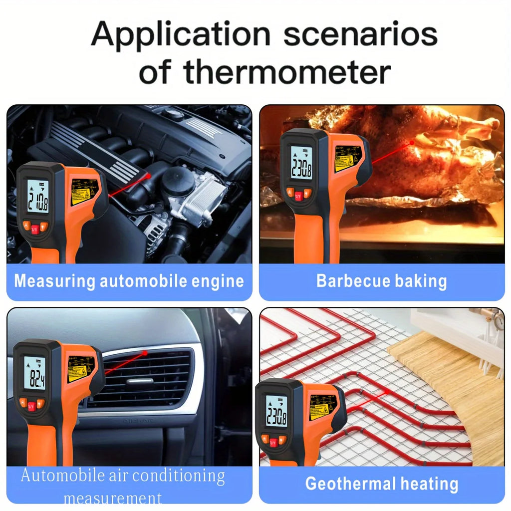 Thermomètre Infrarouge Laser Digital -50°C à 600°C | Thermomètre Sans Contact Haute Précision