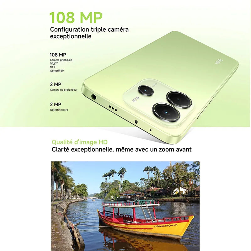 Xiaomi Redmi Note 14 4G – Écran AMOLED 120Hz, 108MP, Batterie 5500mAh