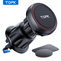 Support Téléphone Voiture Magnétique TOPK – Fixation Grille d’Aération 6 Aimants N52 Rotation 360°