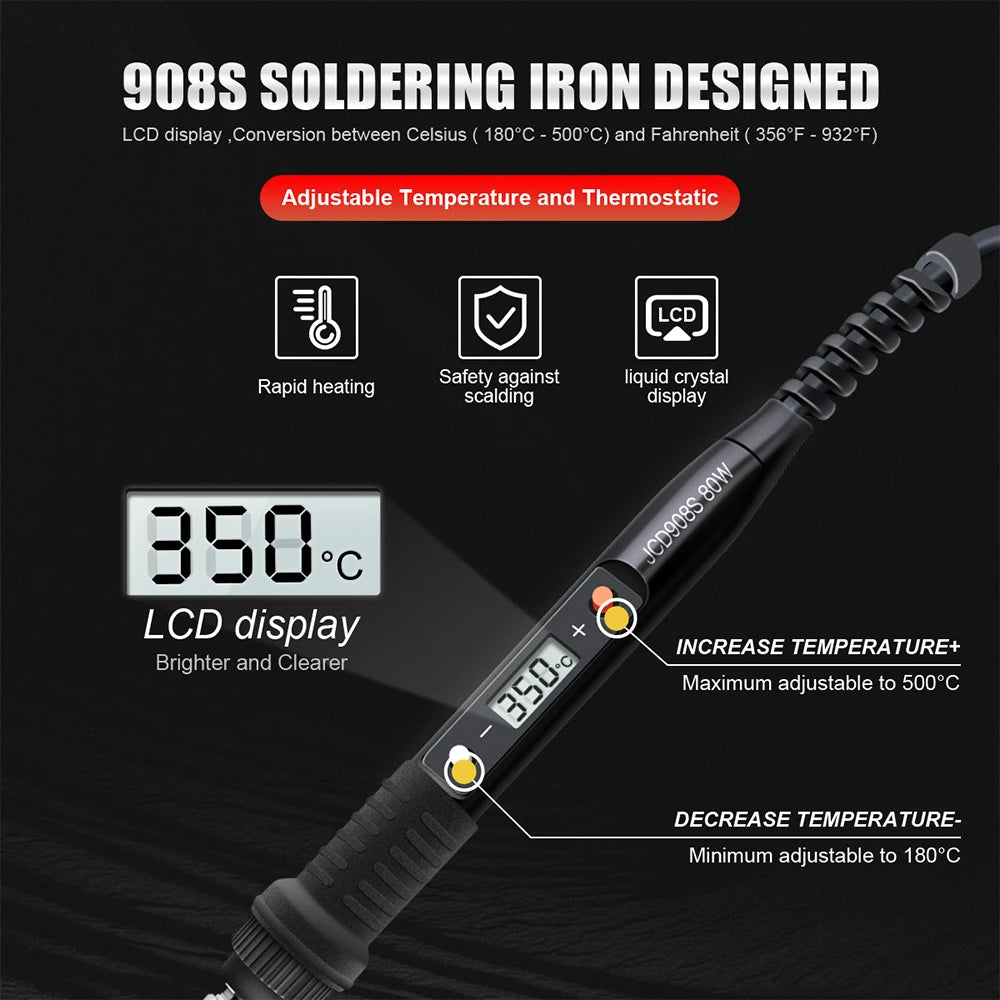 🔥 Kit Fer à Souder Réglable LCD