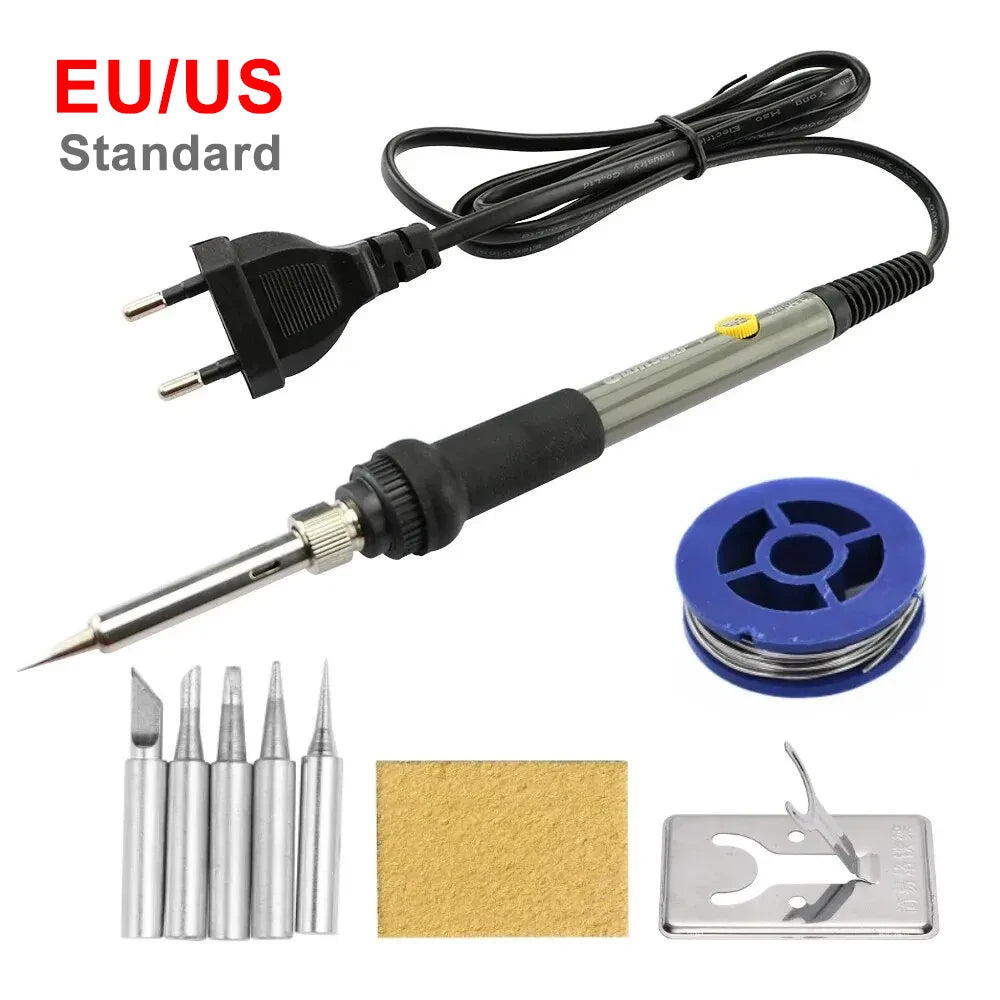 Kit Fer à Souder 60W – Ensemble Complet pour Travaux d'Électronique et de Bricolage