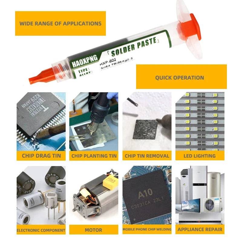 Pâte à Braser HAOXPNG - Haute Qualité pour Réparation SMD et LED